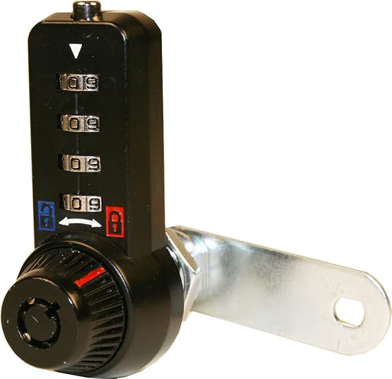Combi-Cam Ultra, 7432M-Black & Keys, Combination Cam Lock with Master Key Override, 7/8" Cylinder Length, Black Finish