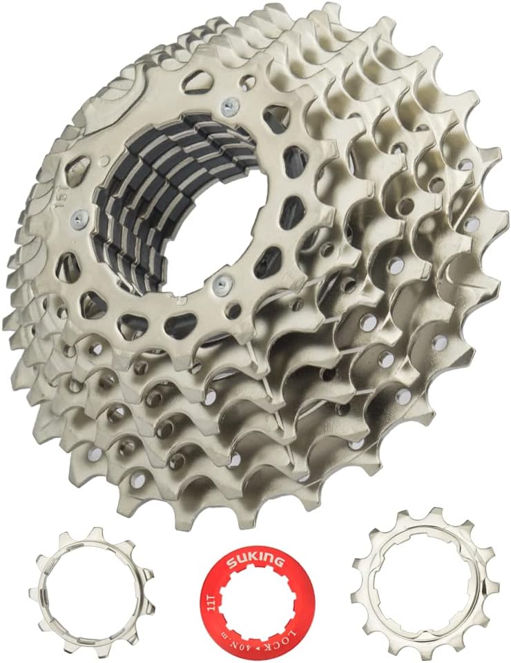 CYSKY 8 Speed Cassette 11-25T11-28T11-32T11-36T11-40T11-42T Wide Ratio MTB Mountain Bike Cassette Fit for Mountain Bike, Road Bicycle, MTB, BMX Light Weight