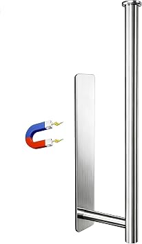 Magnetic Paper Towel Holder - No Drill, Paper Towel Roll Holder Magnet Towel Rack Wall Mount Fridge Organizer for Kitchen RV Grill Garage