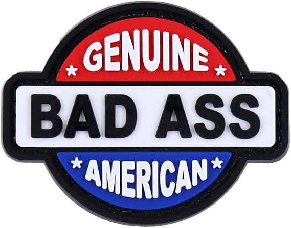 DDT Veteran Owned and Operated Genuine American Badass Rubber Morale Patch, Full Color