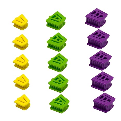 Dental Bite Blocks Mouth Props Silicone Dental Bite Blocks Multi Size Mouth Opener for Child Kids Adults Teeth Clenching, Large, Medium and Small (3 Set-5 Pack)