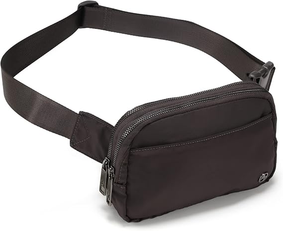 Pander Nylon Fanny Pack Belt Bag for Women with 5 Zipper Pockets | Nylon belt bag with five zippered pockets, a dedicated card slot and an adjustable strap for crossbody or waist wear