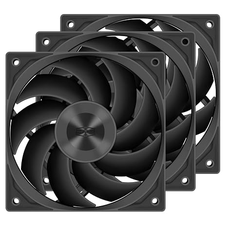 PCCOOLER F5 R120 Daisy Chain PC Fan, 3pcs Silent PWM Fans, 3 Speed Modes