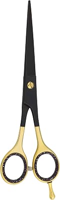 HairHairdressingBarber SalonStainless Steel Scissors for Men Women and Children Gold & Black