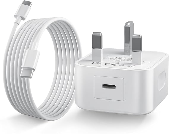 USB C Charger, 20W Super Fast Type C Charger with 1.8M USB C to C Cable,USB C Plug for iPhone 17 16 15 Charger,for iPhone 17/17 Plus/17 Pro/17 Pro Max/16/15 Series, iPad Pro/Air
