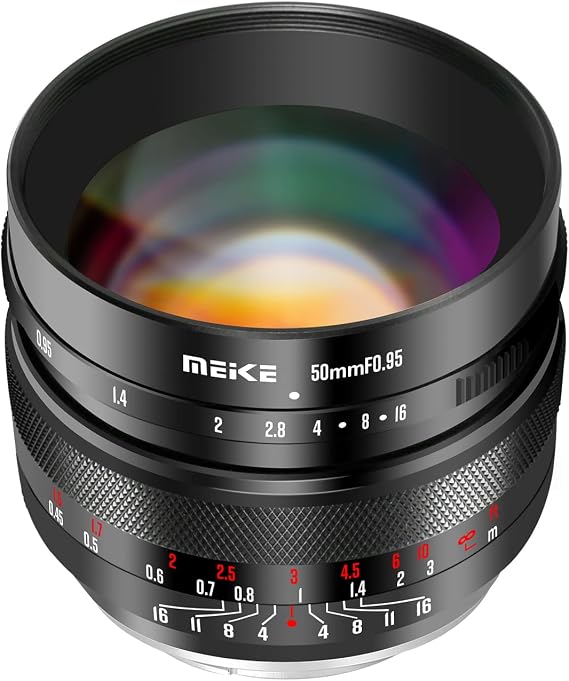 Meike 50mm f0.95 Large Aperture Manual Focus APS-C Lens Compatible with Fujifilm X Mount Mirrorless Cameras X-T1 X-T2 X-T3 X-T4 X-T5 X-T10 X-T20 X-T100 X-T200 XPro1 X-S10