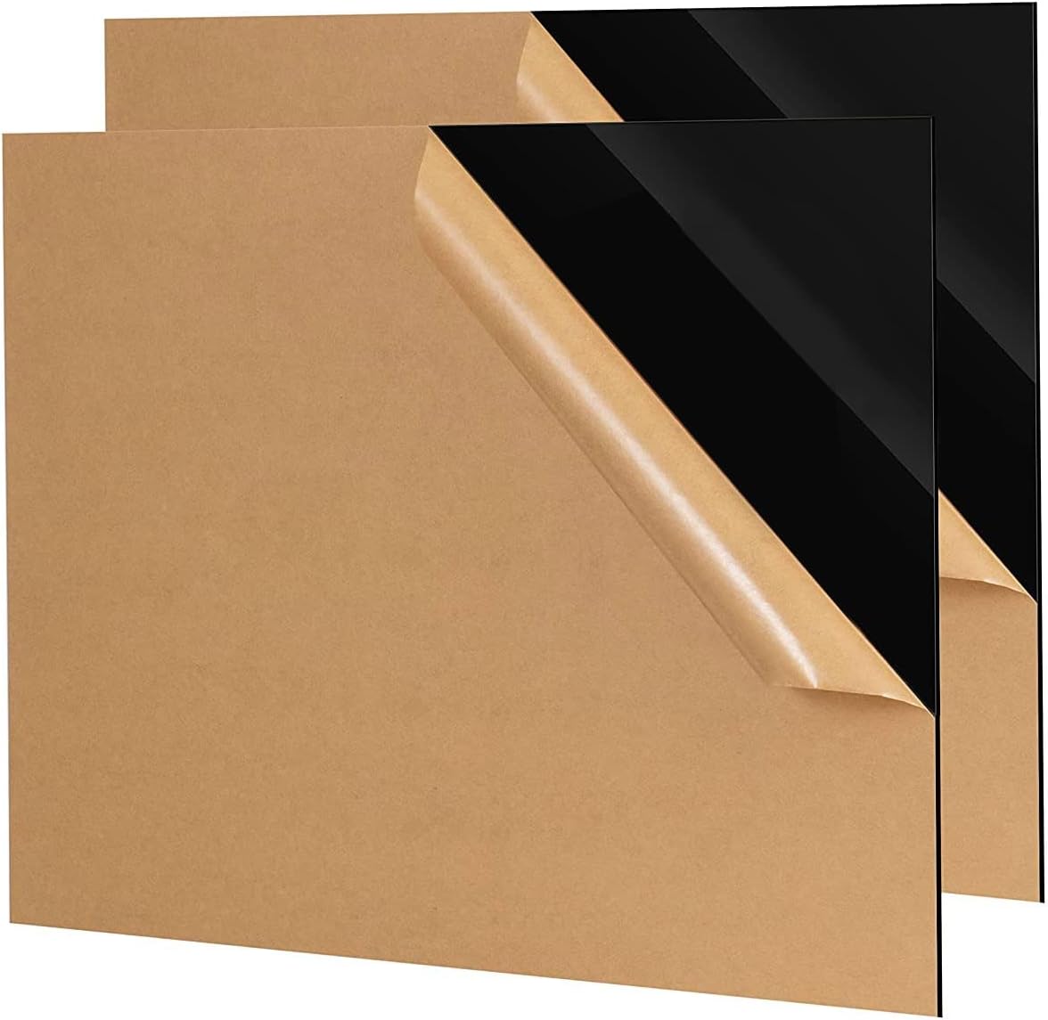 2mm Thick Black Acrylic Sheets A4 (297mm x 210mm), 2Pcs Sturdy Dirt/Corrosion-Resistant Plastic Panels for Painting, Picture Frame, Printing