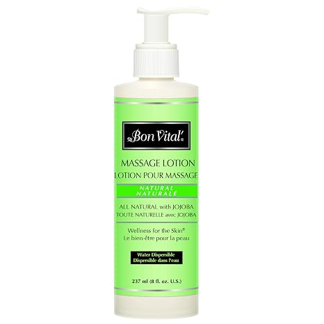 Bon Vital' Naturale Massage Lotion, All Natural, Unscented, 8 oz