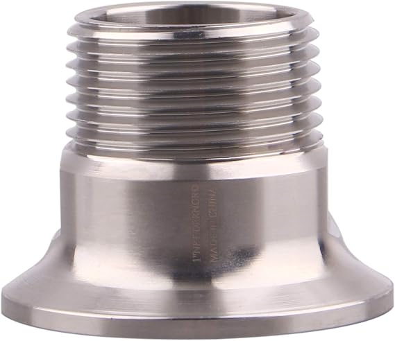 DERNORD 1.5 Inch Sanitary Tri Clamp to 1" Male Tri Clover