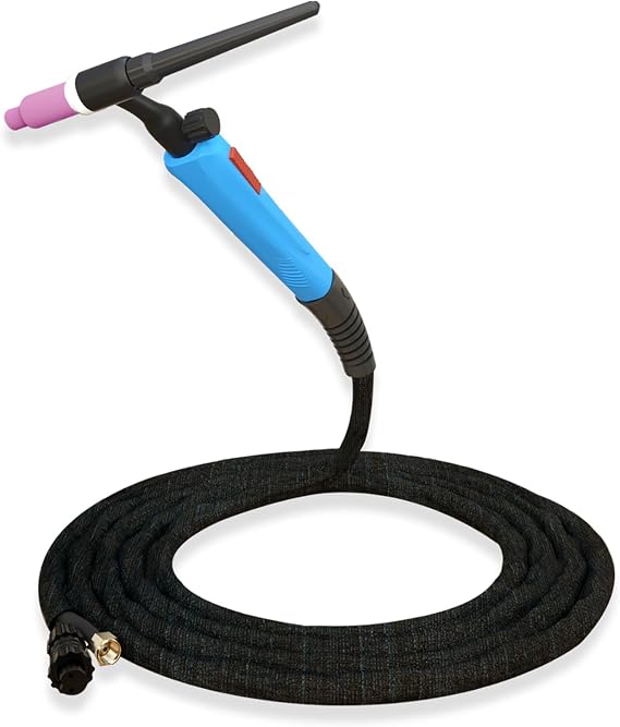 TIG Welding Torch WP17FV Argon Air Cooled Tungsten Arc Welding Torch 5M/16FT WP17 Flexible Head Gas Valve