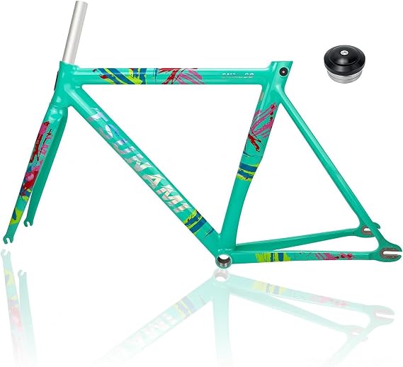 50CM 52CM 54CM Fixed Gear Bike Frameset Aluminum Alloy 700C Track Bike Frame C Brake Frame For Single Speed Quick Release 100/120MM BSA BB68mm