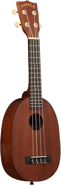 Kala Makala Classic 21 Inch Ukulele - Entry Level with Vintage Look, 12 Nickel Frets, and Excellent Sound for Beginners, Classrooms - Pineapple Soprano
