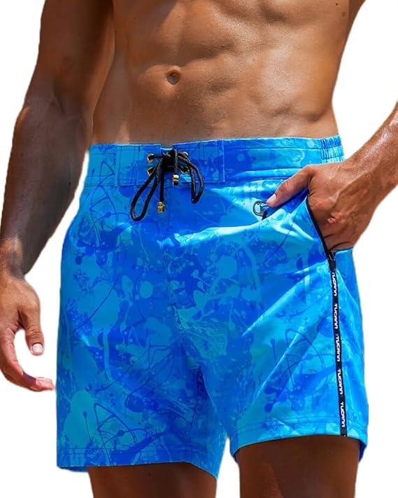 Tucann Men's Trunks 5" Compression Liner Quick Dry Chlorine Resistant