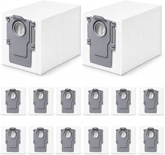 14 Pack Dust Bags Replacement for Roborock QV 35A/Qrevo S5V/QV35S/Saros 10/10R/Z70/Qrevo/Q Revo/S/Qrevo Pro/Plus/MaxV/Master/Curv/Edge/S5X/Qrevo Edge S5A/S8 MaxV/S8 Max Ultra Robot Vacuum Cleaner