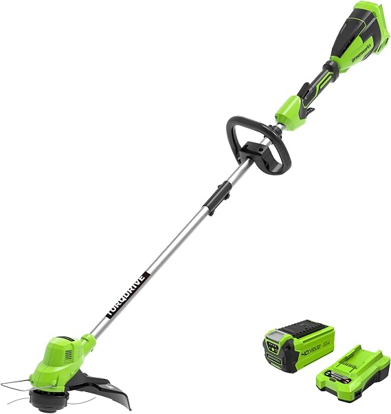 Greenworks 40V 15 in Cordless String Trimmer, 2.0 Ah Battery and Charger