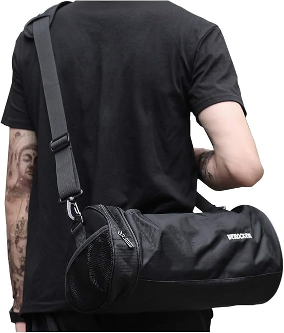 Small Sports Gym Bag Workout Lightweight Duffel Bags for Men and Women Black X-Small