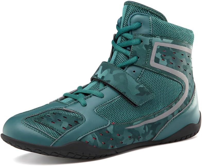 Boxing Shoes, Junior, Wrestling Shoes, Mens, Professional, Womens, Wide, High Cut, Lace Training, Weightlifting, MMA Shoes, Ankle Guard, Gym, Practice, Professional Training Shoes, Rubber