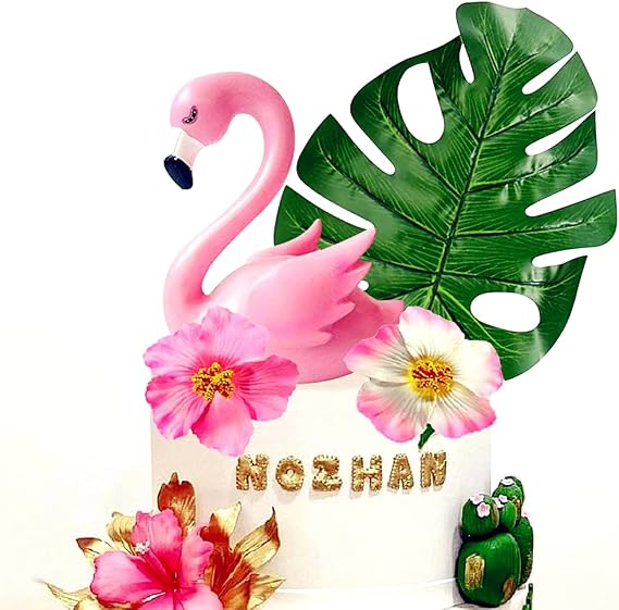 JeVenis Big Flamingo Cake Toppers Flamingo Birthday Cake Decoration
