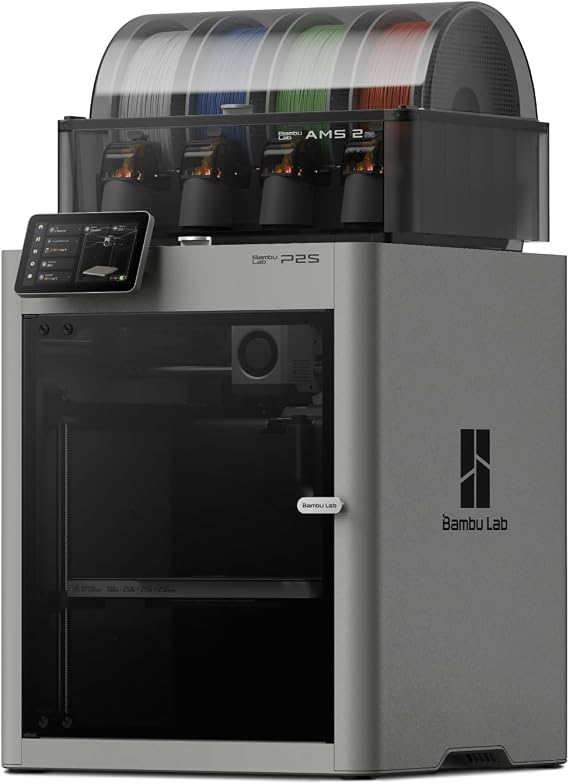 Bambu Lab P2S Combo, P2S 3D Printer and AMS 2 Pro, 600 mm/s High-Speed CoreXY 3D Printer, Support Up to 20 Colors 3D Printing, Ready-to-Use FDM Printer with AI Error Detection, Large Build Volume