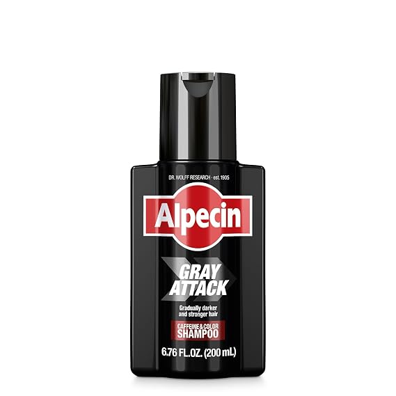 Alpecin Gray Attack Caffeine & Color Shampoo, 6.76 Fl Oz