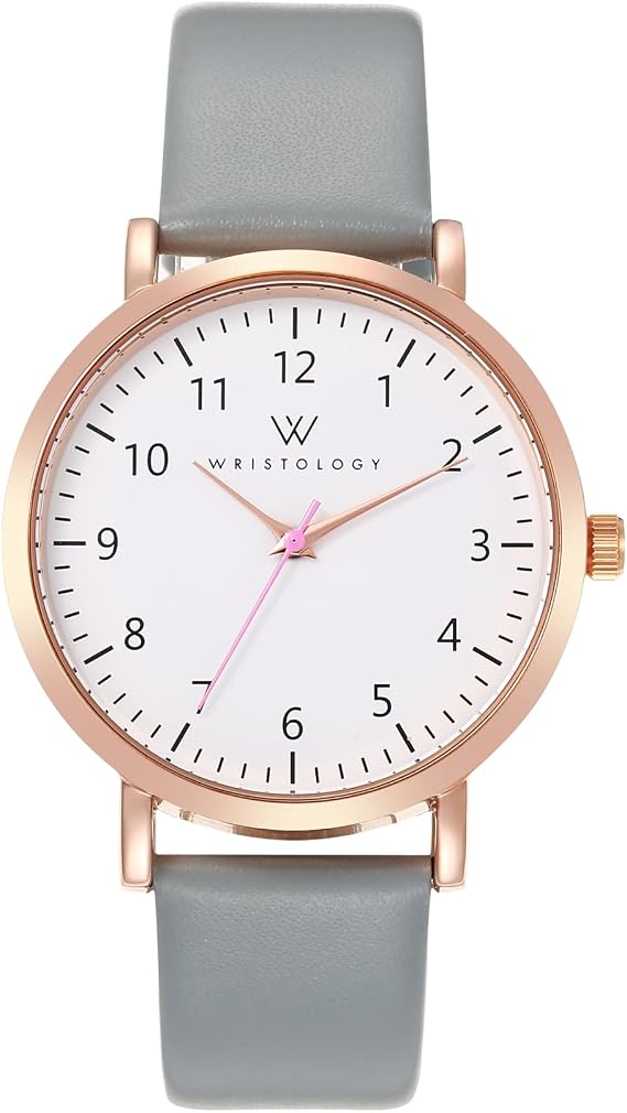 Maxi Numbers Womens Watch - Interchangeable Genuine Leather Band - Large Easy to Read Nurse Watch with Second Hand for Women, Nurses, Teachers, Moms Olivia