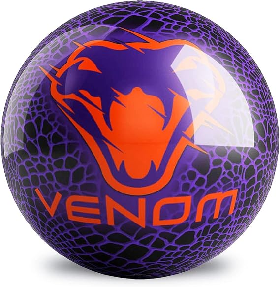 On The Ball Bowling Uni Purple/Orange Motiv Venom Spare Bowling Ball 10lb 10lb