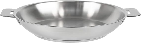 CRISTEL, 18-10 stainless Steel Fryingpan, Detachable handle, 3-Ply construction, Brushed Finish, Dishwasher oven safe, all hobs + induction, Mutine Satin collection, MADE IN FRANCE 10".