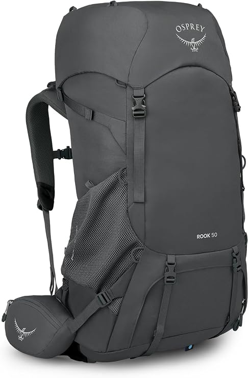 Osprey Rook 50L Men's Backpacking Backpack, Gray OS