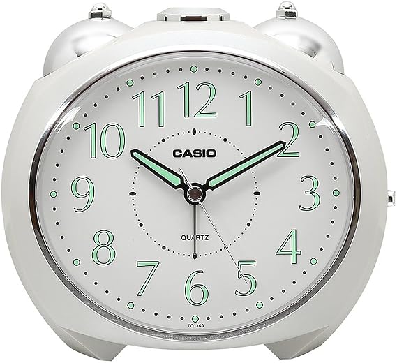 Casio TQ-369-7DF Table Clock, Grey, Standard
