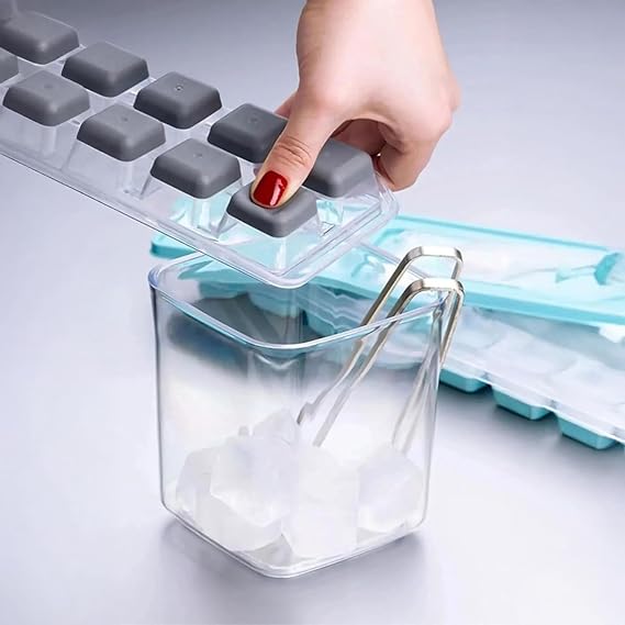 Deconox 2 Silicone Based Freezer, 12-Piece Ice Mold, Silicone Based Ice Mold, Practical and Flexible Silicone Based Freezer Set - Keep Your Drinks Cool!