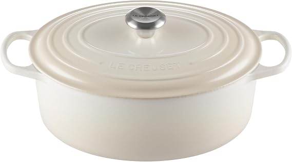 Le Creuset Enameled Cast Iron Signature Oval Dutch Oven, 6.75 qt., Meringue