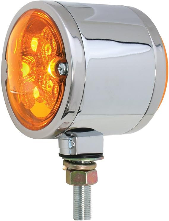 Grand General 78550 Amber Double Faced 16 LED Light with Chrome Die Cast Housing and Amber Lens