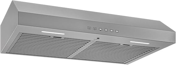 Glacier 36-Inch 490 MAX Blower CFM 1.0 Sones Stainless Range Hood