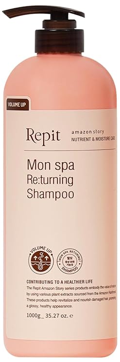 Repit Mon Spa Returning Shampoo 1000ml | Scalp & Hair Care Shampoo | Salicylic Acid & Niacinamide | Clarifying, Volumizing & Nourishing | RepitUSA