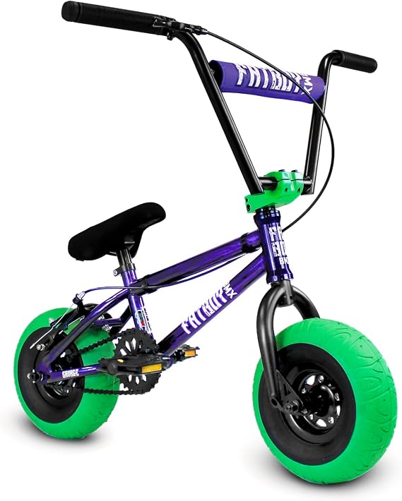 Fatboy Mini BMX PRO Model with 3 Cranks or 1 Assault Model Crank - New from Fatboy Line from the Riot Entry Level Mini BMX with 1 crank. Pro Purple Savage