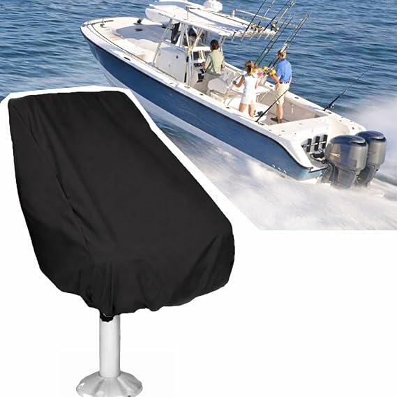 Boat Seat Cover for Wellcraft Scarab 21 19881994, Durable Oxford Fishing Boat Chair Cover Outdoor Weather Resistant Captains Chair Seat Cover All Season Protection,56x61x64 CM