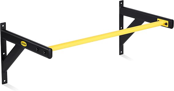 Ziva Performance Multi-Grip Pull Up Bar - Wall Mounted Pullup Bar 53.14 x 19.68 x 18.89 Inches - Made With Heavy Gauge Solid Steel - Wide Grip, Non-Slip, and Durable- Weight Capacity 330 Lbs.