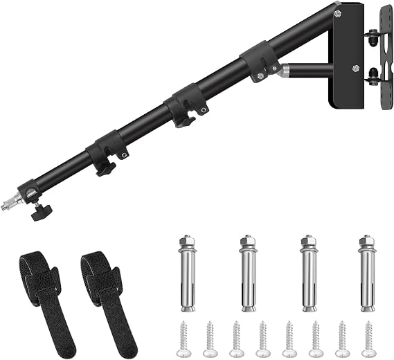 Wall Mount Boom Arm 43.3inch/110cm Adjustable Support, 180 Rotation