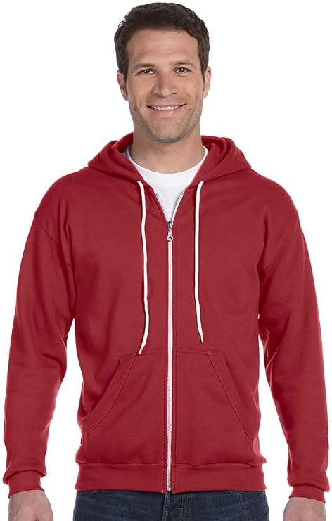 Anvil Full-Zip Sweatshirt. 71600 S Independence Red