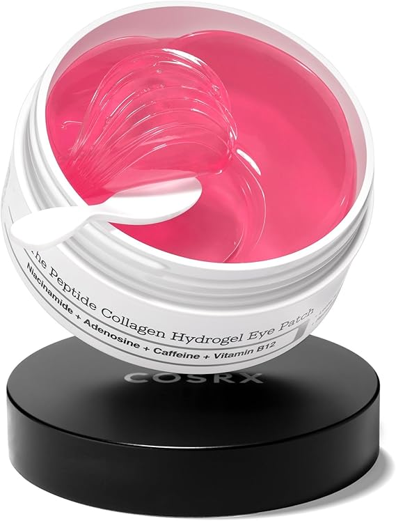 COSRX Pink Peptide Collagen Hydrogel Eye Patches 60pcs | Under Eye Patches for Puffy Eyes, Dark Circles & Fine Lines, Firming & Colling Eye Masks for Eye bags, Korean Skincare