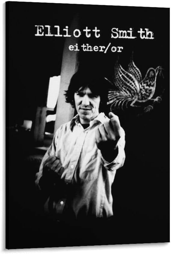 GerRit Elliott Smith Poster Music Singer (45) Artworks Picture Print Poster Wall Art Painting Canvas Gift Decor Home Posters Decorative 12x18inch(30x45cm), Frame-style