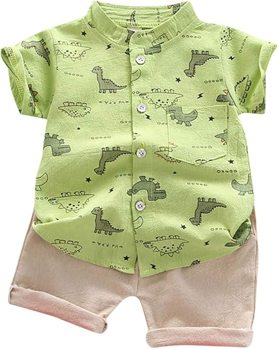 Betadog Shorts Outfit Set Infant to Big Kid Sizes (12 Months - 14-16) T-Shirt and Shorts Outfit Set Toddler to