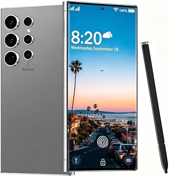 C24 Ultra Unlocked Phones Android 14 Smartphone 8GB+256GB (Gray)