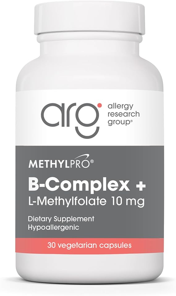 MethylPro B Complex with L-Methylfolate 10 mg, 30 Capsules | Bioavailable Methylated B Vitamins for Energy and Stress Support, Vegetarian and Hypoallergenic Formula