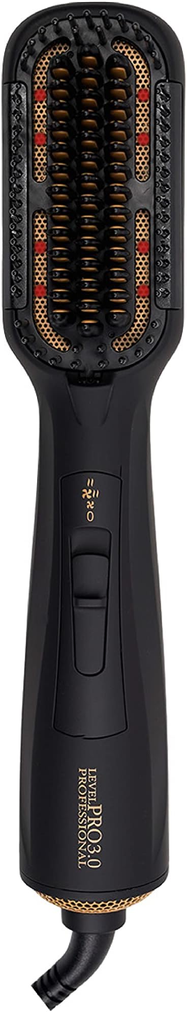 Level Pro3.0 Triple Style Hair Dryer & Styler Heated Brush, Hair Straightening and Styling, 3 in 1 Ceramic Heated Hair Volumizer with 3 Heat Settings, Anti Frizz, Anti Scalding, Lifting and Volumizing