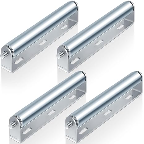 Therwen 4 Sets 1.5'' Dia Conveyor Roller, 10'' Long Roller and Bracket