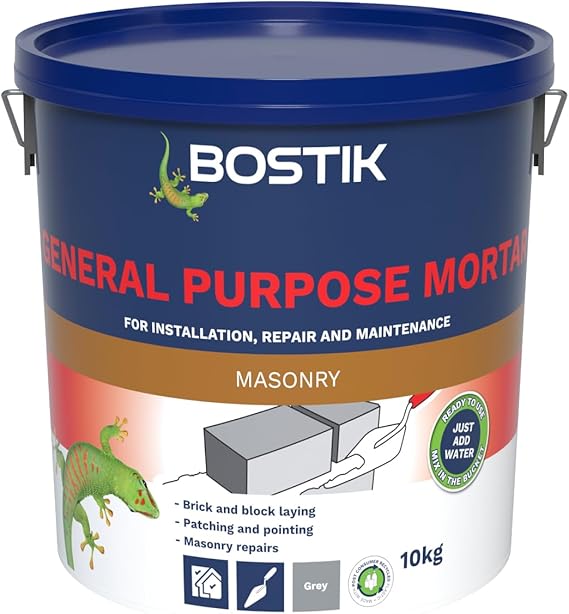 Bostik Cementone General Purpose Mortar 5kg - Ready Mixed Mortar, Just Add Water - For Interior &amp; Exterior Repairs
