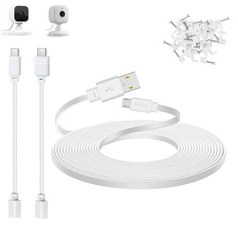 Smays 30 ft Power Cord for Blink Mini, Mini 2 Camera, Long Extension Cable