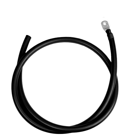4 AWG UL 1426 Battery Cables - 1 ft Marine Grade Wire Tinned Copper Oxygen-Free Insulated - Standard PVC Wire with 1 Lug for Boat, Automotive, Speakers, Solar, Camper, RV & Trailers