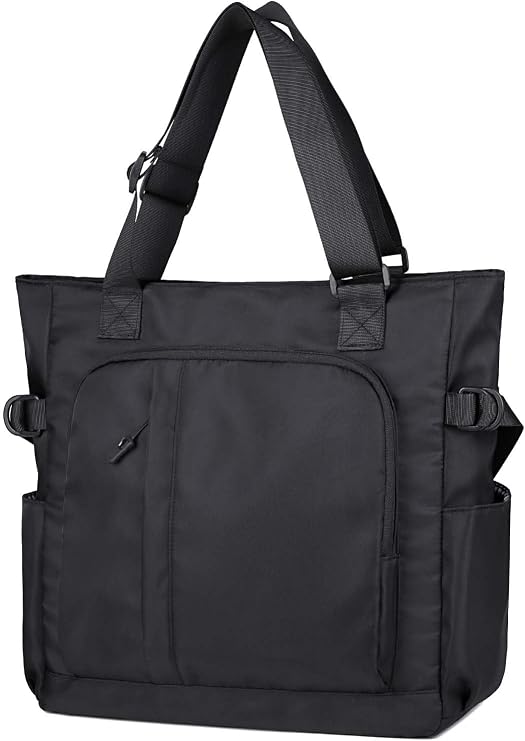 Tote Bag, Waterproof Nylon Shoulder Bags Laptop Work Bag Multi Pockets Teacher Purses and Handbags for Women Men